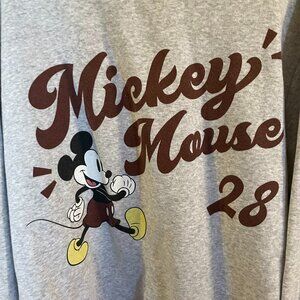 Disney Mickey Mouse Gray Graphic Sweatshirt | Women’s L